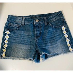 Girls Cherokee Shorts with Daisies Sz Large (10-12)